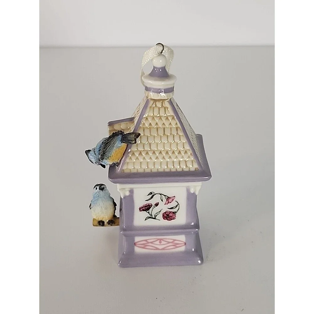 Birdhouse Ornament 2000 Bradford Editions Woodland Lodge  #68564 Porcelain
